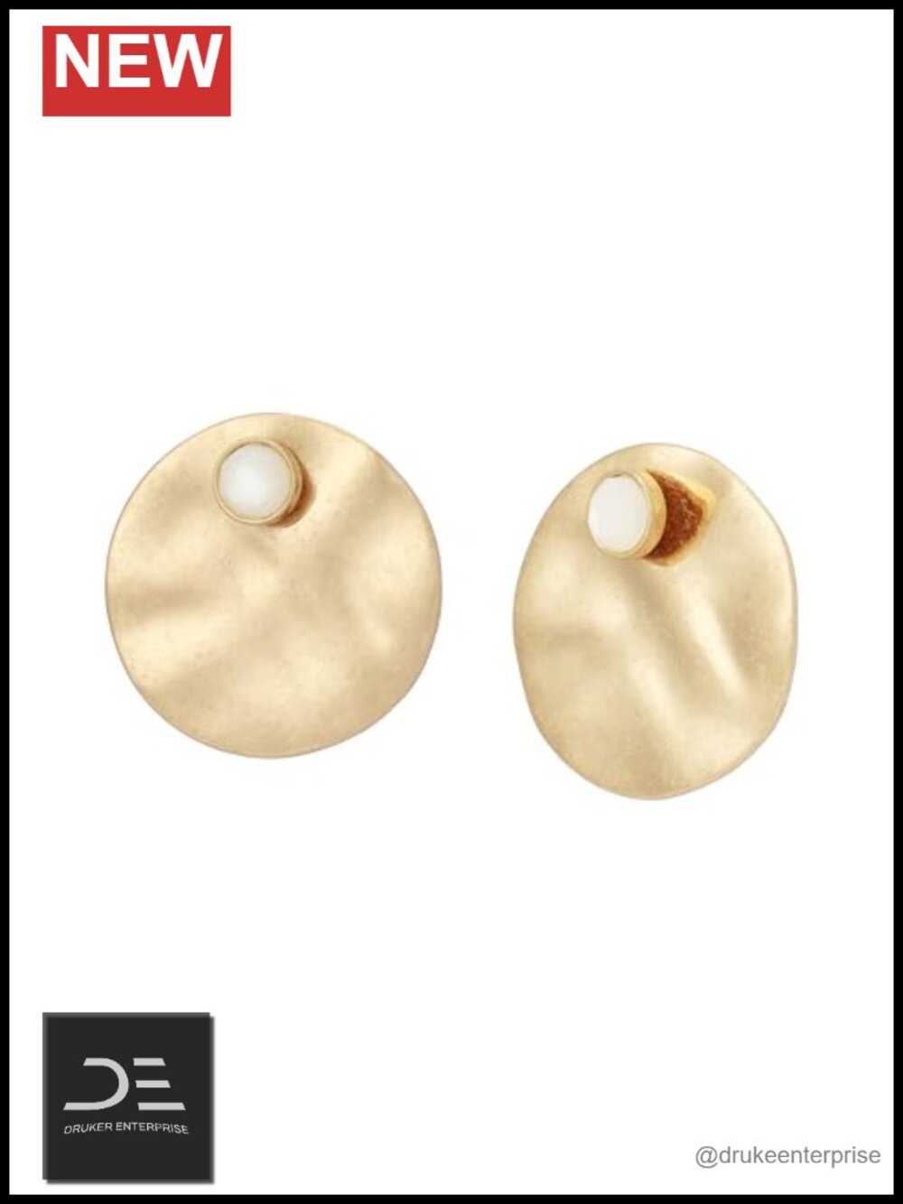 Mother of Pearl Disc Earring Jackets Hypoallergenic